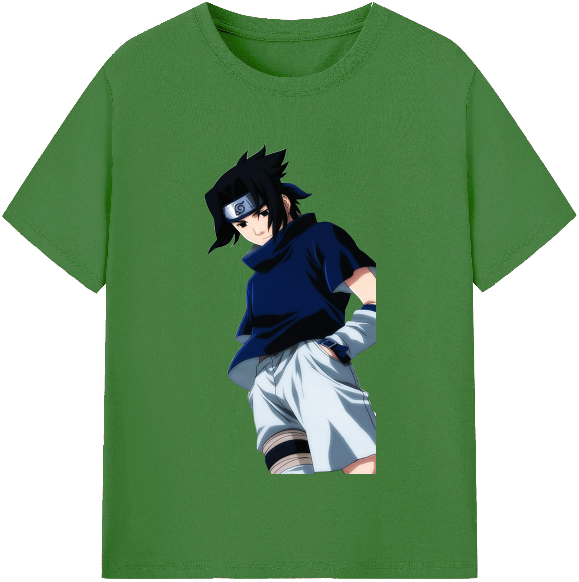 （画像用） NARUTO -ナルト- うちは サスケ Uchiha Sasuke レディースカジュアルプリントTシャツ（綿100％）